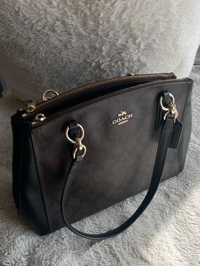 Coach Small Christie Carryall In Signature
Imitation Brown Black